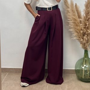 Pantalón Palazo Maribel - Burdeos