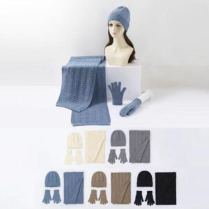 Pack bufanda+gorro+guantes trenzados I  QA15