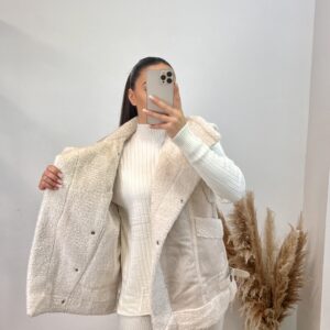 Alternative view of Chaleco borrego María I beige I 30052