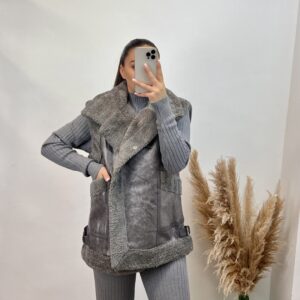 Chaleco borrego maría I gris I 30052