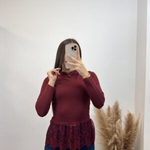 Alternative view of Camiseta Encaje I Burdeos I 600517