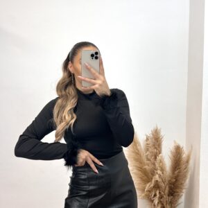 Camiseta Plumas I Negro I 7601