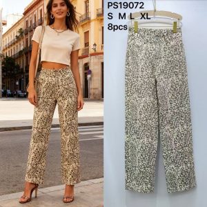 Alternative view of Pantalón vaquero leopardo  I gris. PREVENTA