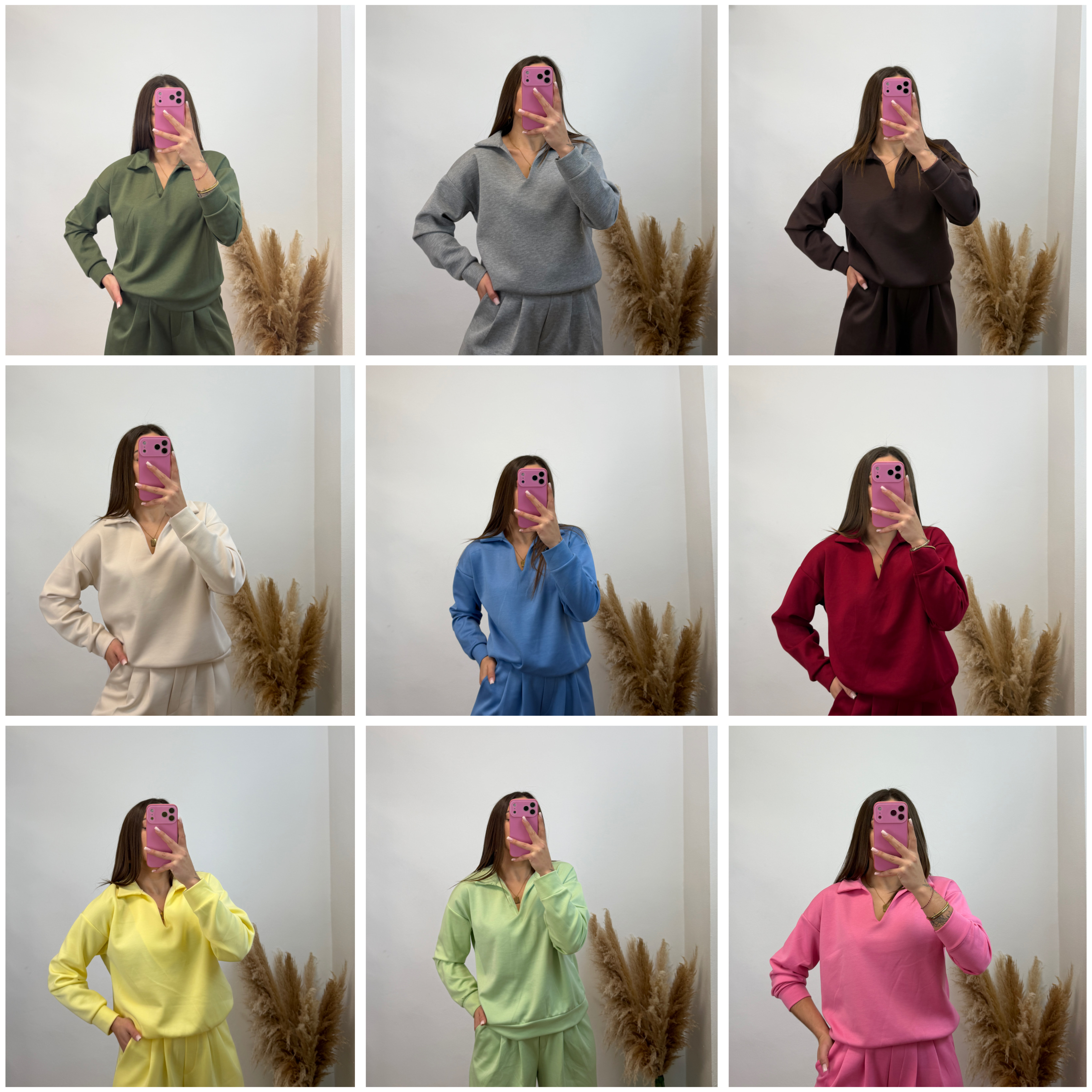 Sudadera carolina cuello polo