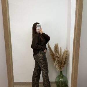 Alternative view of Pantalón vaquero leopardo -5kg I FY-10508
