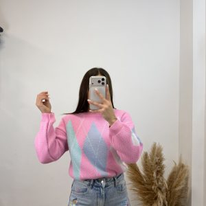 Alternative view of Jersey Rombo I Rosa