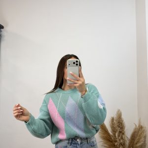 Alternative view of Jersey Rombo I Turquesa