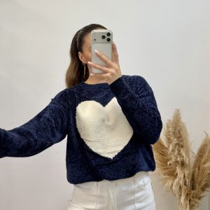 Jersey corazón I azul marino