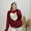 Jersey corazón I burdeo