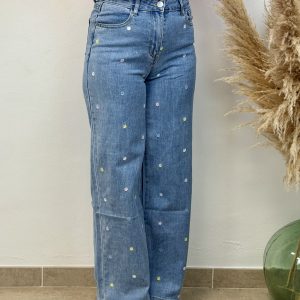 Alternative view of Pantalón vaquero flores