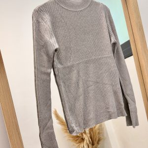 Alternative view of Jersey canalé cuello perkin I gris