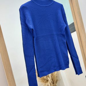 Jersey canalé cuello perkin I Azul eléctrico