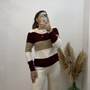 Jersey tricolor I burdeos