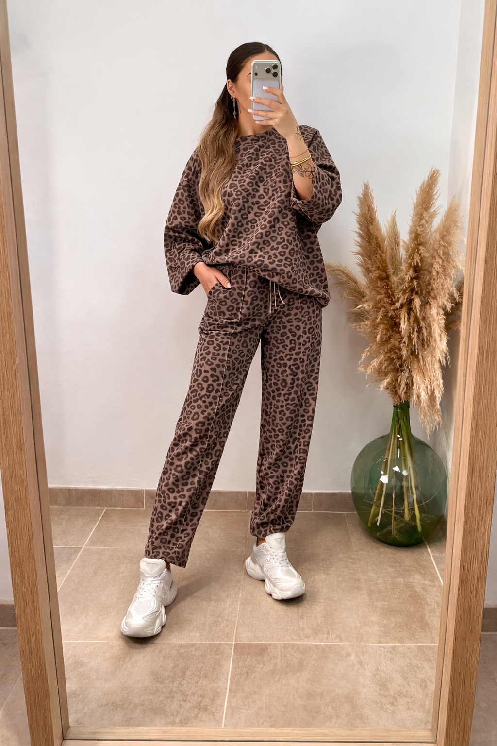 Conjunto de chándal inspiración Zara de leopardo – marrón  PREVENTA