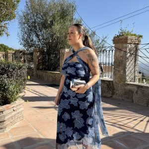 Alternative view of Vestido gasa multiposición - Azul