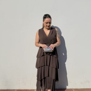 Vestido volante - Chocolate