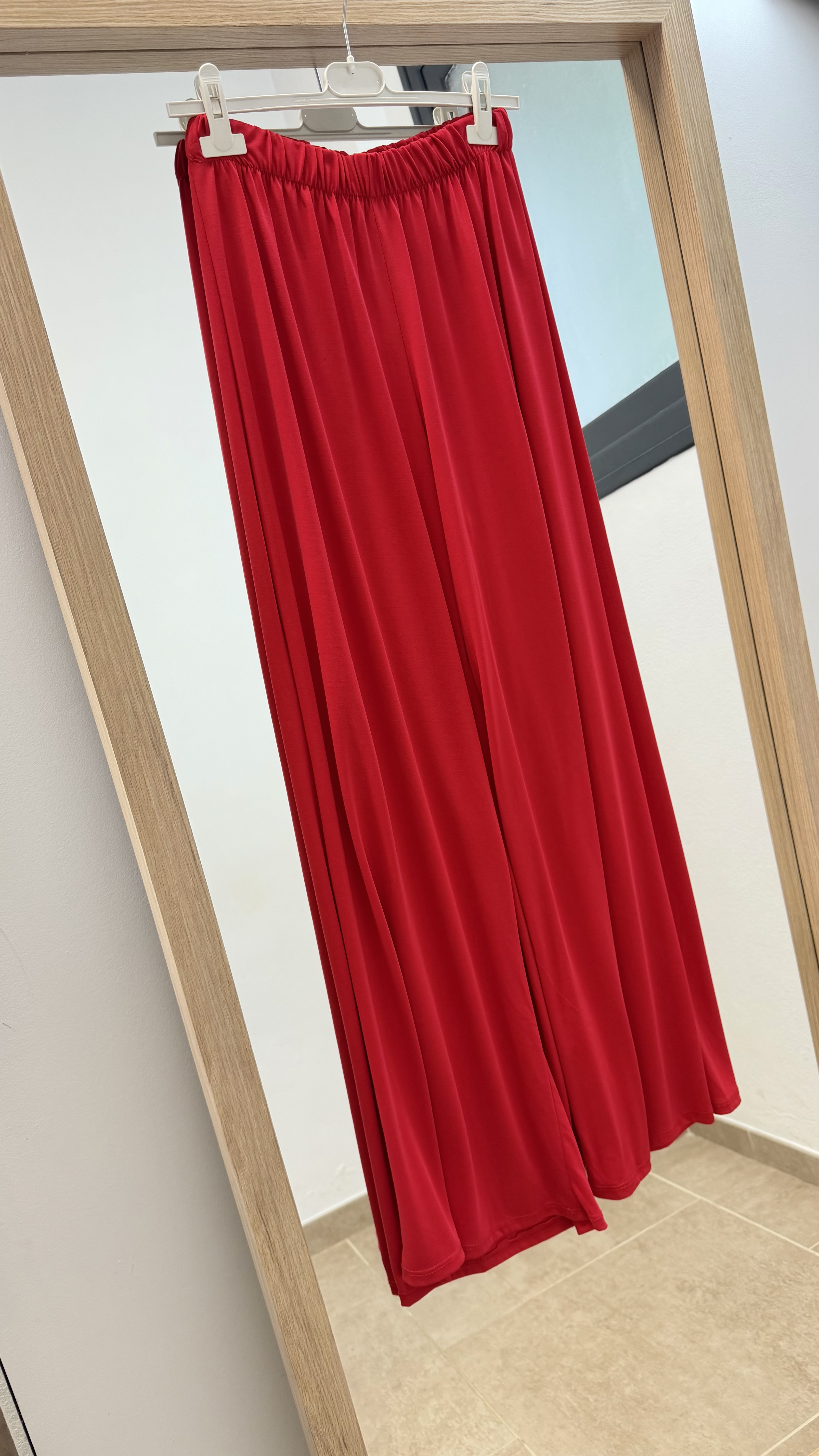 Pantalón extra largo fluido – Rojo