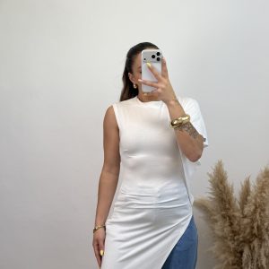 Alternative view of Camiseta  viral asimétrica - Blanco