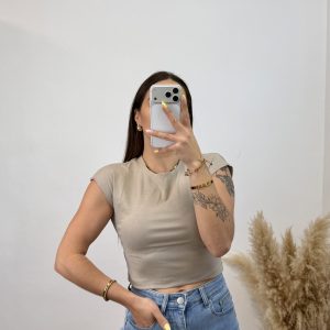 Top crop - Taupe