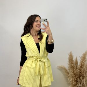 Alternative view of Pantalón + Chaleco de Raya - Amarillo