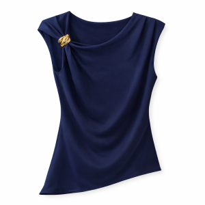 Camiseta detalle hombro - Azul marino