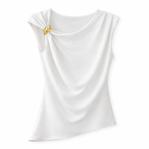 Camiseta detalle hombro - Blanco