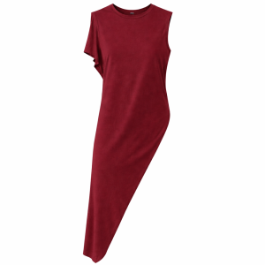 Camiseta  viral asimétrica - Burdeos