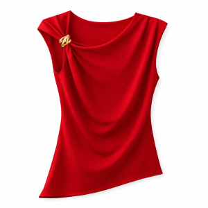 Camiseta detalle hombro - Roja