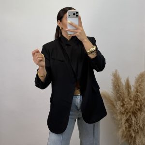 Blazer Cruzada - Negro