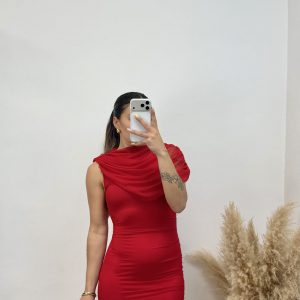 Alternative view of Vestido corto gasa - Rojo