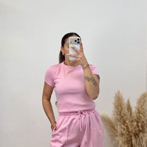 Alternative view of Conjunto dos piezas corto - Rosa bebe