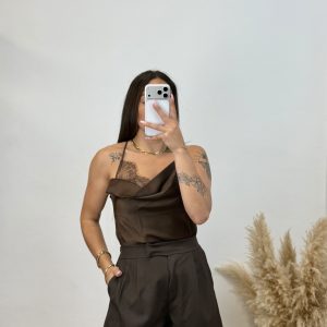 Alternative view of Pantalón corto traje  - Chocolate