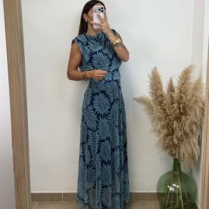 Conjunto 2 piezas falda - Azul marino-celeste