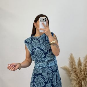 Alternative view of Conjunto 2 piezas falda - Azul marino-celeste