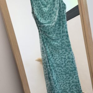 Alternative view of Vestido leopardo gasa 2.0 - Verde agua