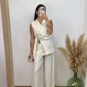 Conjunto cruzado - Blanco roto