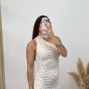 Alternative view of Vestido lunar al cuello - Blanco