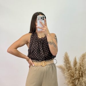 Camiseta Lunar lazo - Chocolate