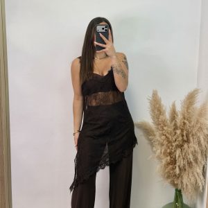 Alternative view of Lencera transparencia - Chocolate