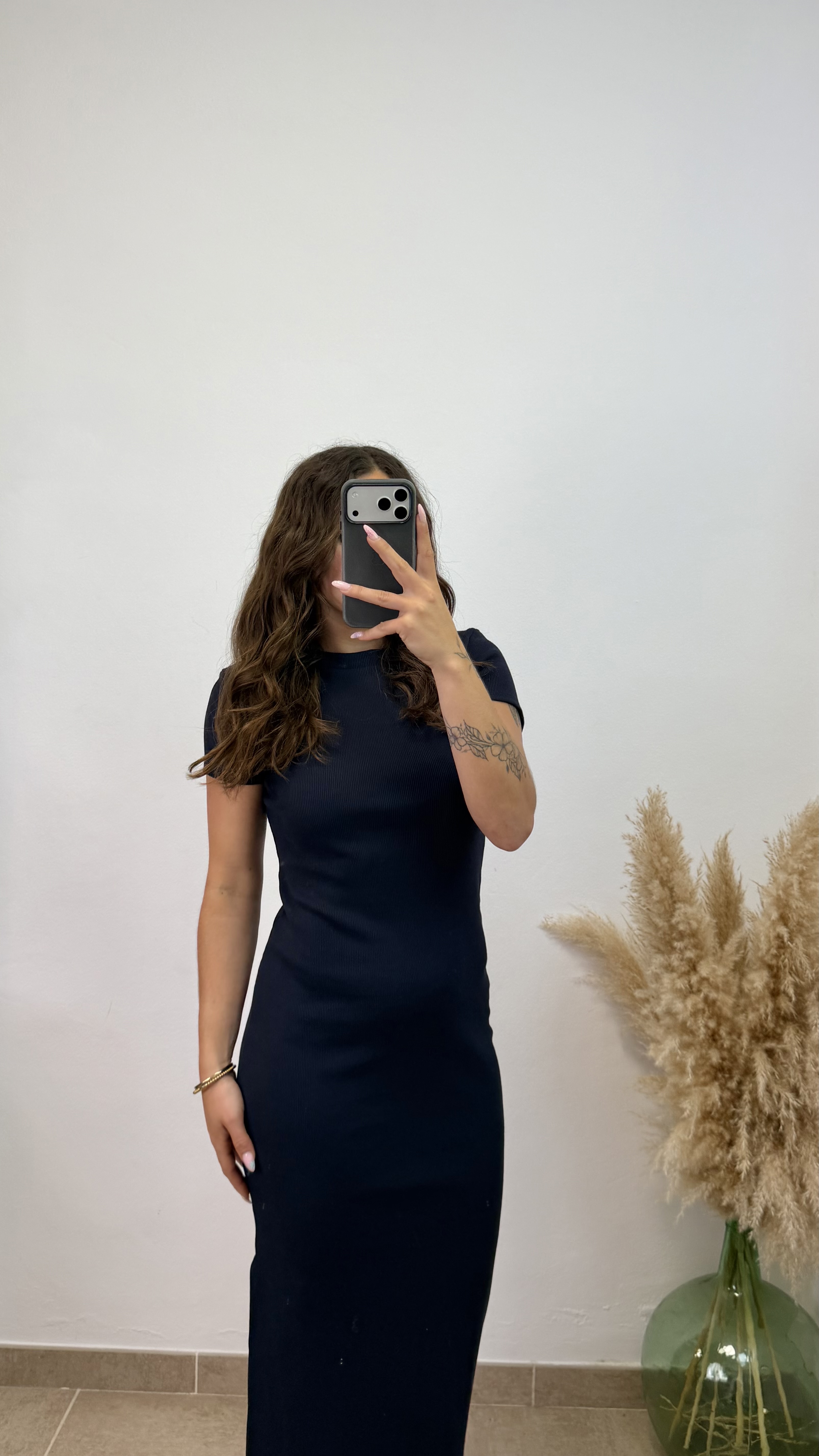 Vestido canalé manga corta - Imagen 2