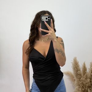 Top cruzado - Negro