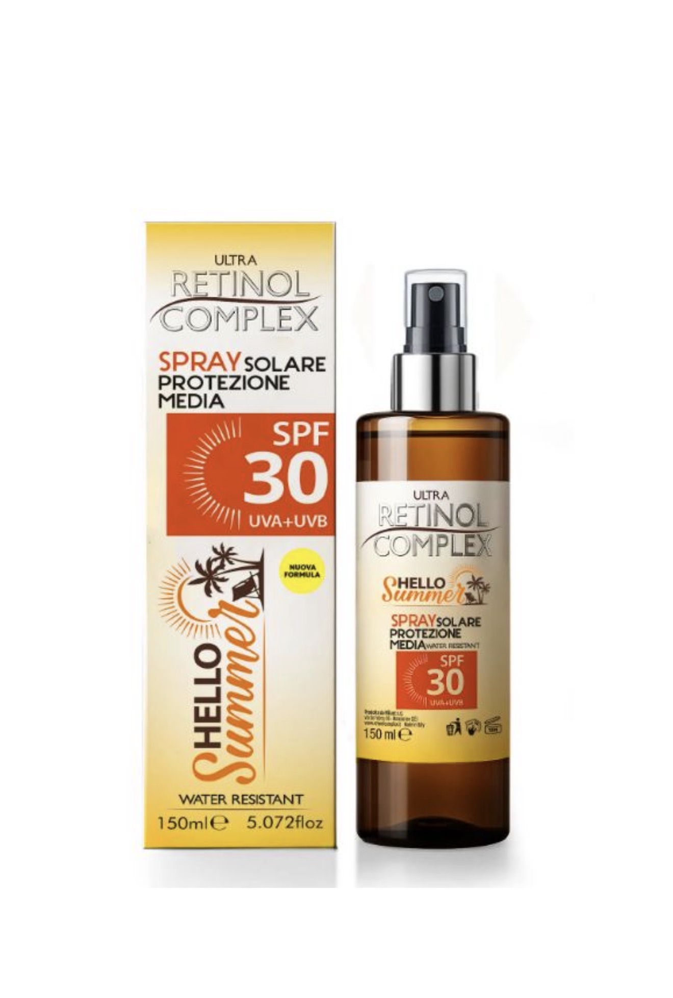 Spray Solar SPF 30 Retinol Complex Hello Summer – Protección Media UVA/UVB