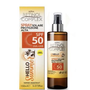 Spray Solar SPF 50 Retinol Complex Hello Summer – Protección Alta UVA/UVB