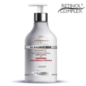 Shampoo Anticaída Retinol Complex Re-Balance Hair – Con Ceramidas, Pantenol y Ortiga
