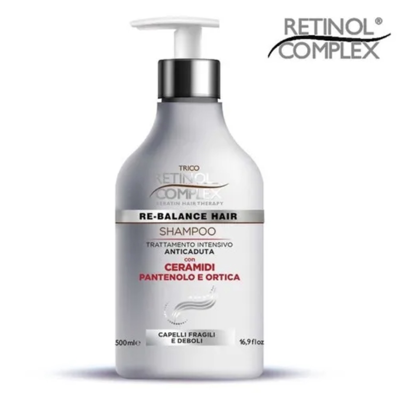 Shampoo Anticaída Retinol Complex Re-Balance Hair – Con Ceramidas, Pantenol y Ortiga