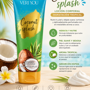 Loción Corporal Coconut Splash – Hidratación Tropical con Coco 250 ml