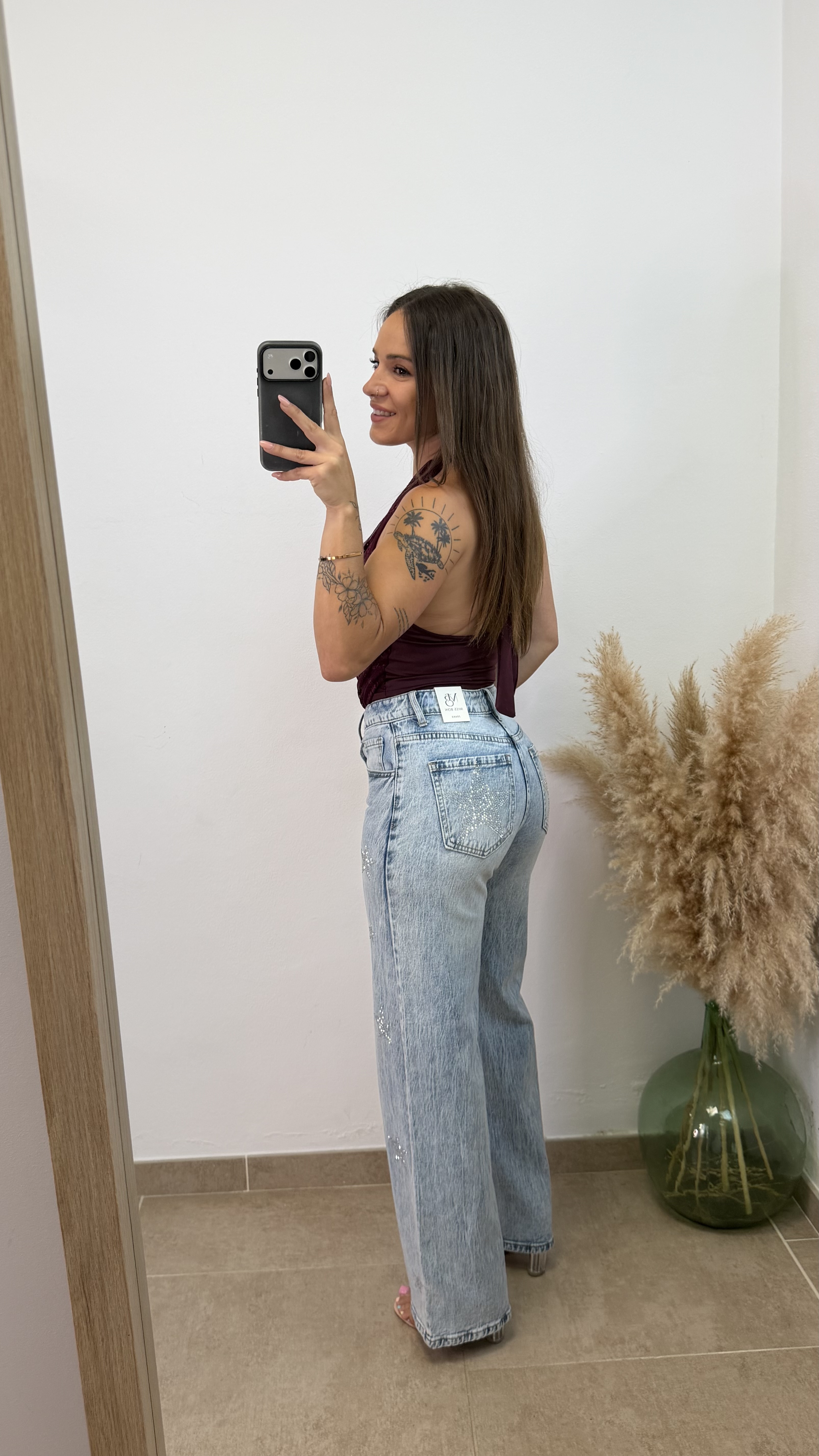 Pantalón vaquero estrella brillo - Imagen 3