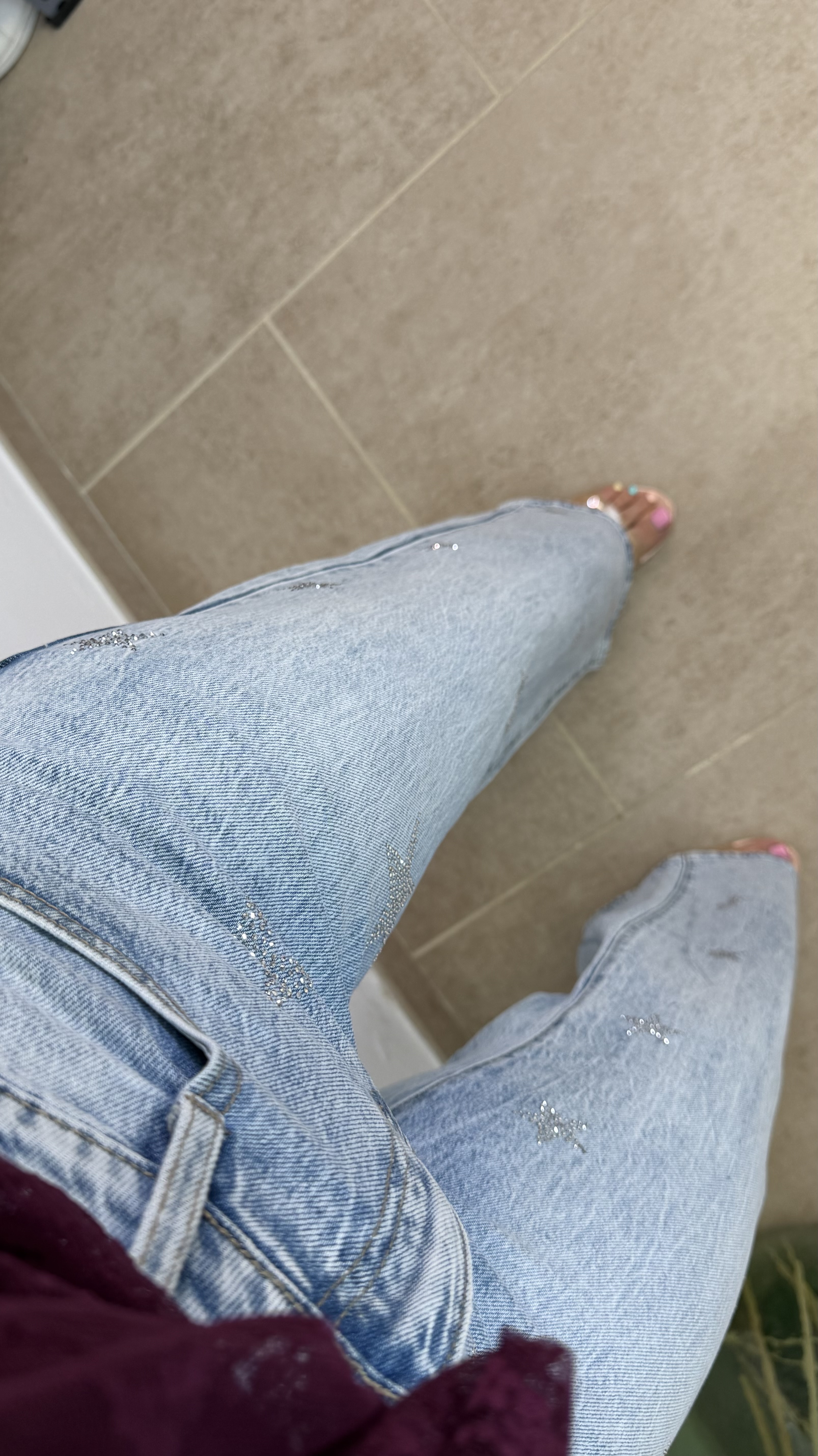Pantalón vaquero estrella brillo - Imagen 2