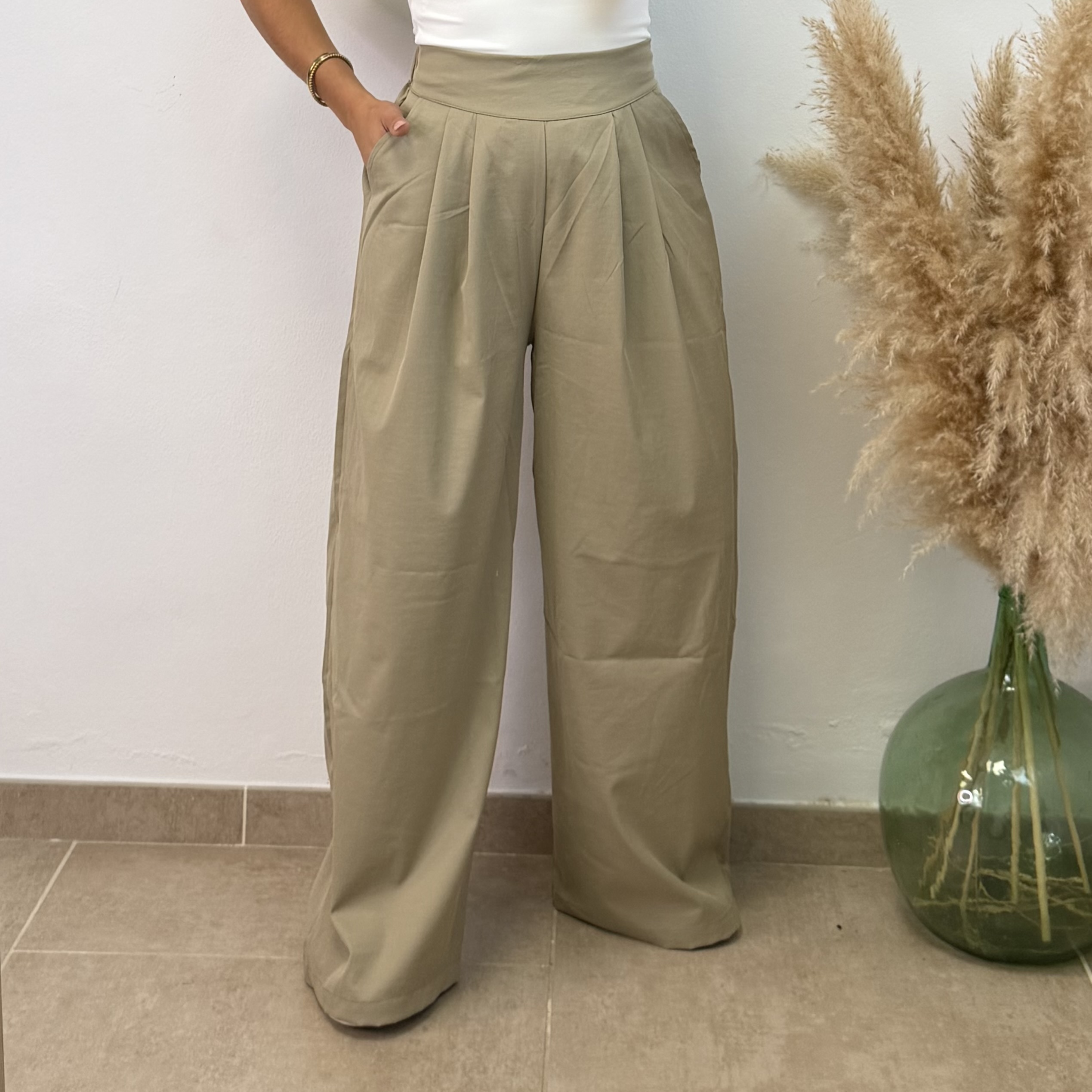 Pantalón palazo elástico - Imagen 2