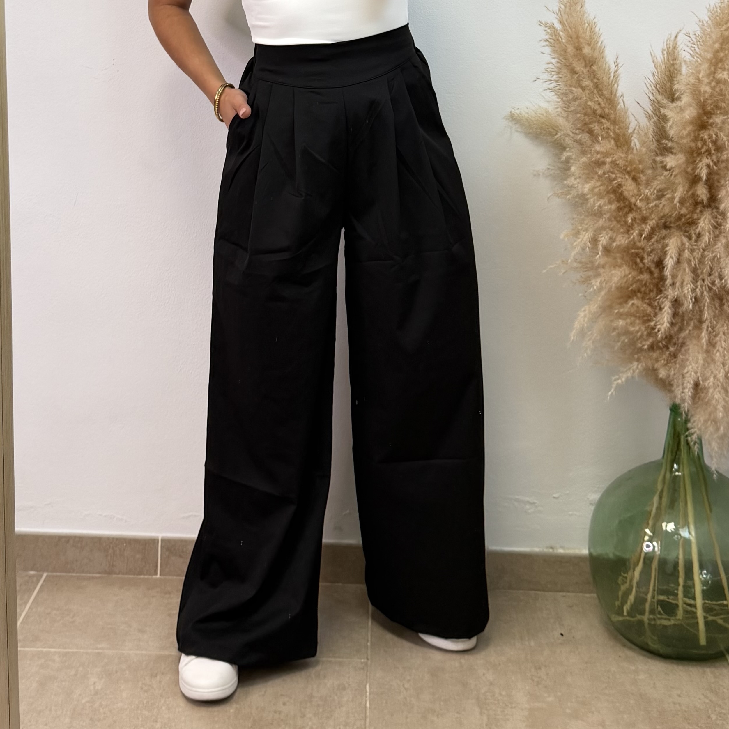 Pantalón palazo elástico - Imagen 6
